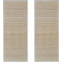 vidaXL Tapijten 2 st rechthoekig 120x180 cm bamboe natuurlijk
