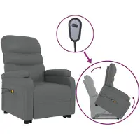vidaXL Sta-op-massagestoel kunstleer antracietkleurig