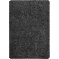 vidaXL Vloerkleed shaggy anti-slip 120x170 cm donkergrijs