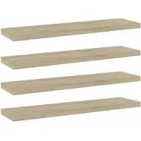 vidaXL Wandschappen 4 st 40x10x1,5 cm bewerkt hout sonoma eikenkleurig