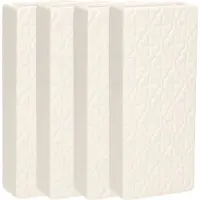 Gerimport Waterverdamper - 4x - wit - keramiek - 400 ml - radiatorbak luchtbevochtiger - 7,4 x 17,7 cm