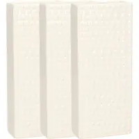Gerimport Waterverdamper - 6x - creme wit - keramiek - 400 ml - radiatorbak luchtbevochtiger - 7,4 x 17,7 cm