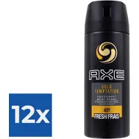 Axe Deodorant Gold Temptation 150ml - Voordeelverpakking 12 stuks
