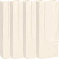 Gerimport Waterverdamper - 8x - warm wit - keramiek - 400 ml - radiatorbak luchtbevochtiger - 7,4 x 18,6 cm