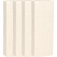 Gerimport Waterverdamper - 8x - wit - keramiek - 400 ml - radiatorbak luchtbevochtiger - 7,4 x 18,6 cm