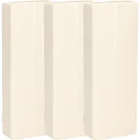 Gerimport Waterverdamper - 3x - ivoor wit - keramiek - 400 ml - radiatorbak luchtbevochtiger - 7,4 x 18,6 cm