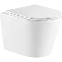 Qeramiq Dely Wandclosetpack - 36.3x51.7cm - diepspoel - rimless - slim zitting - glans wit E13 glossy white