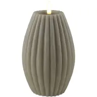 Deluxe Home Art Led kaars 10 x 15 cm | Stripe | Zand | 3D vlam |