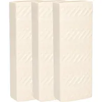 Gerimport Waterverdamper - 3x - creme wit - keramiek - 400 ml - radiatorbak luchtbevochtiger - 7,4 x 18,6 cm