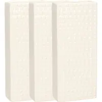 Gerimport Waterverdamper - 3x - creme wit - keramiek - 400 ml - radiatorbak luchtbevochtiger - 7,4 x 17,7 cm