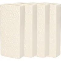 Gerimport Waterverdamper - 8x - ivoor wit - keramiek - 400 ml - radiatorbak luchtbevochtiger - 7,4 x 17,7 cm