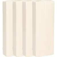 Gerimport Waterverdamper - 4x - ivoor wit - keramiek - 400 ml - radiatorbak luchtbevochtiger - 7,4 x 18,6 cm