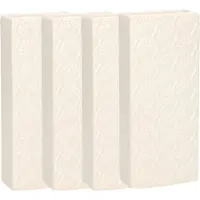 Gerimport Waterverdamper - 6x - creme wit - keramiek - 400 ml - radiatorbak luchtbevochtiger - 7,4 x 17,7 cm