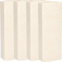 Gerimport Waterverdamper - 4x - creme wit - keramiek - 400 ml - radiatorbak luchtbevochtiger - 7,4 x 18,6 cm