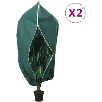 vidaXL Plantenhoezen met ritssluiting 2 st 70 g/m² 1x1,55 m