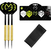 Xqmax Michael van Gerwen Dartpijlen - Gold - 23 gram - Multipack 5 Sets Dart Flights - Dart Shafts - Darts - Cadeau