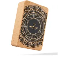 Matchu Sports Yoga blok - Bruin - 23 cm - 15 cm - 7,5 cm - Kurk