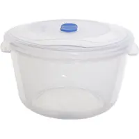 Whitefurze Vershoudbakje/bewaarbakje - magnetron/vriezer - transparant - kunststof - 1,22 L