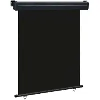 vidaXL Balkonzonwering, zijwandmodel, 145x250 cm, zwart