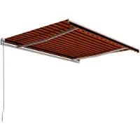 vidaXL Luifel handmatig uittrekbaar 400x300 cm oranje en bruin