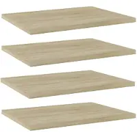vidaXL Wandschappen 4 st 40x30x1,5 cm bewerkt hout sonoma eikenkleurig