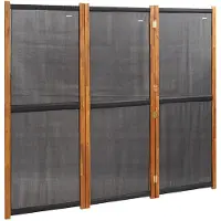 vidaXL Kamerscherm met 3 panelen 210x180 cm zwart