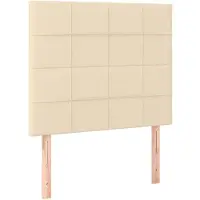 vidaXL Hoofdbord crème 80x5x118/128 cm stof