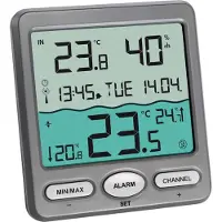 TFA-Dostmann VENICE Funk-Pool-Thermometer 30.3056.10 Zwembadthermometer Antraciet