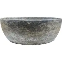 Sanilux Waskom lucy marmer rond silver travertin