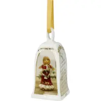 Goebel Kerstfiguur Bel - Jaarbel 2023, Hoogte ca. 7 cm Verzamelobject, kerstdecoratie, decoratieve figuur van porselein (1 stuk)
