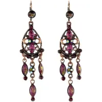 Behave - Oorhangers rosékleur fuchsia - Vintage glamour voor avondlook