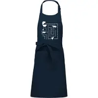 Kariban Luxe BBQ- en keukenschort - tesktschort - Pak me dan - 76 x 90 cm - verstelbaar en voorvak - one size - verjaardag - barbecue cadeau - blauw