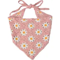 Clayre & Eef Bandana Kind 80 cm Roze Katoen Bloemen