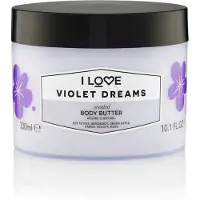 I Love Ik ben dol op Violet Dreams, Máslo, Hydraterend, Voedend, Regenererend, 300 ml