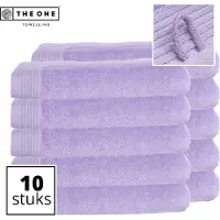 The One Towelling Classic Strandlakens - 100 x 180 cm - 10 Stuks - Voordeelverpakking - Hoge vochtopname - 100% Gekamd katoen - Lavendel