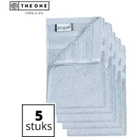 The One Towelling Bamboe Gastendoeken - 30 x 50 cm - 5 Stuks - Voordeelverpakking - Kleine Handdoeken - Bamboe/Katoen - Hypoallergeen - Lichtgrijs