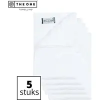 The One Towelling Bamboe Gastendoeken - 30 x 50 cm - 5 Stuks - Voordeelverpakking - Kleine Handdoeken - Bamboe/Katoen - Hypoallergeen - Wit