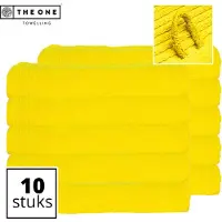 The One Towelling Classic Strandlakens - 100 x 180 cm - 10 Stuks - Voordeelverpakking - Hoge vochtopname - 100% Gekamd katoen - Geel