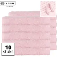 The One Towelling Classic Strandlakens - 100 x 180 cm - 10 Stuks - Voordeelverpakking - Hoge vochtopname - 100% Gekamd katoen - Lichtroze