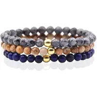 Memphis Stacked Kralen Armbanden set - 6mm Mix