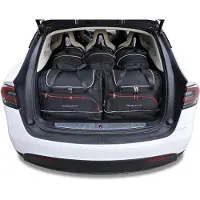 Kjust Tesla Model X 2016+ Trunk Reistassen 5-delig Organizer Weekendtassen Auto Interieur Accessoires
