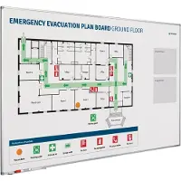 Smit Visual Whiteboard Evacuatie verbeterbord - 90x180 cm
