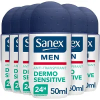Sanex 6x Deodorant Roller Men Sensitive 50 Ml