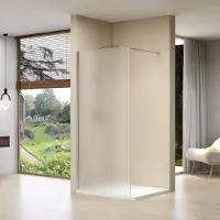 Van Rijn Inloopdouche products vaste wand 100x200 cm gesatineerd glas