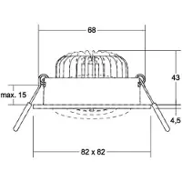 Brumberg 40397173 40397173 LED-in- en opbouwspot LED 7 W Wit