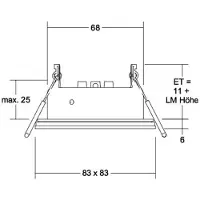 Brumberg Downlight Cover-Up-S, zwart, Badkamer, Aluminium, Modern, downlight