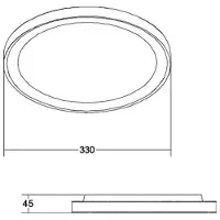 Brumberg LED-plafondlamp Sunny, dimbaar, zwart, Woon-/ Eetkamer, Aluminium, LED plafondlamp