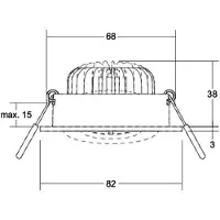 Brumberg 41477183 41477183 LED-inbouwlamp LED 7 W Zwart
