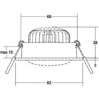 Brumberg 38379173 38379173 LED-inbouwlamp LED 7 W Wit
