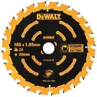 DeWalt DT10624 Extreme Cirkelzaagblad - 165 X 20 X 24T - Hout